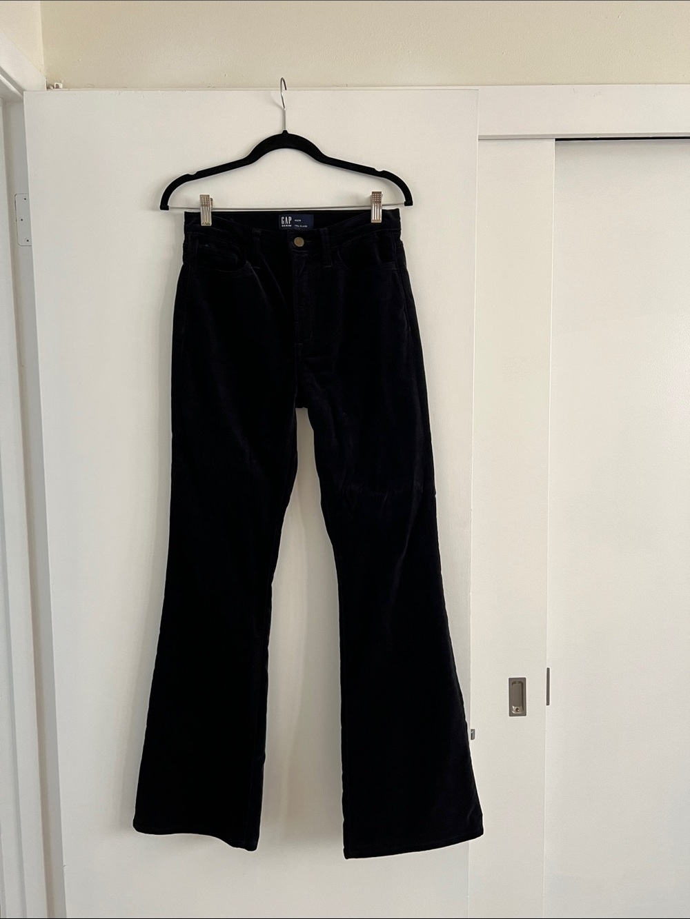 GAP Black Velvet Boot Cut Pants
